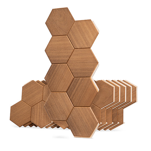 PROSAUNAS Hive Thermo Sauna Wall Panels, Hexagon Pattern, Thermo-Abachi