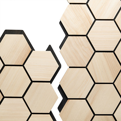 PROSAUNAS Hive Aspen Sauna Wall Panels, Hexagon Pattern, Natural Aspen