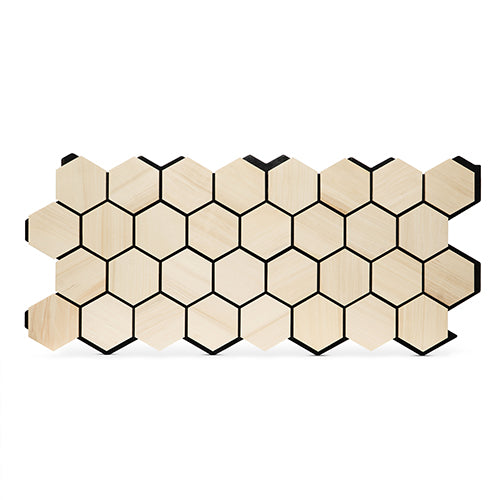 PROSAUNAS Hive Aspen Sauna Wall Panels, Hexagon Pattern, Natural Aspen