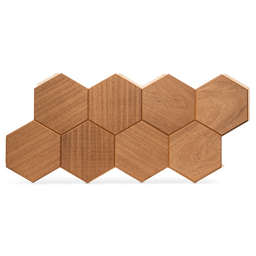 PROSAUNAS Hive Thermo Sauna Wall Panels, Hexagon Pattern, Thermo-Abachi