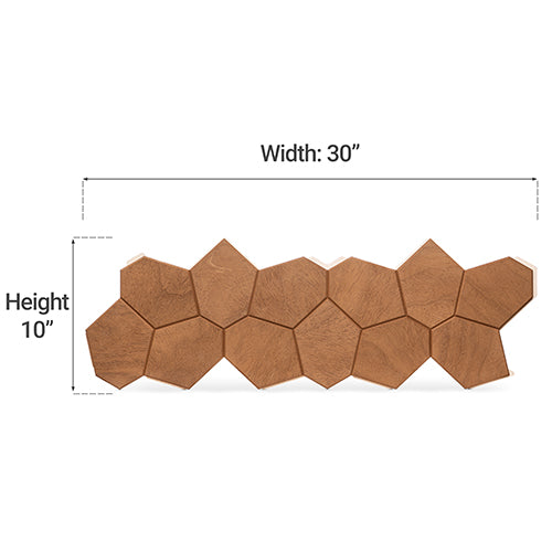 PROSAUNAS Modern Thermo Sauna Wall Panels, Irregular Hexagon Pattern, Thermo-Abachi