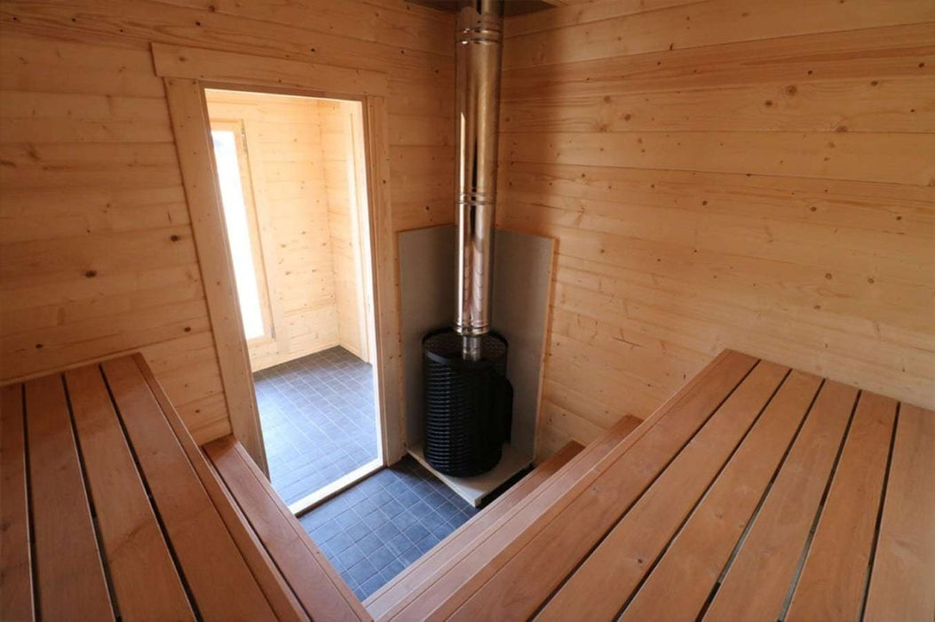 3 Room Modern Outdoor Sauna Kit - Allure XL - West Coast Saunas - BZ - ALLURE - XL