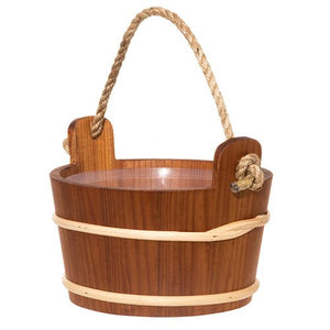 4Living Rope Handle Sauna Bucket Sauna Bucket, Thermo - Alder, Rope Handle, 4L - West Coast Saunas - 319197
