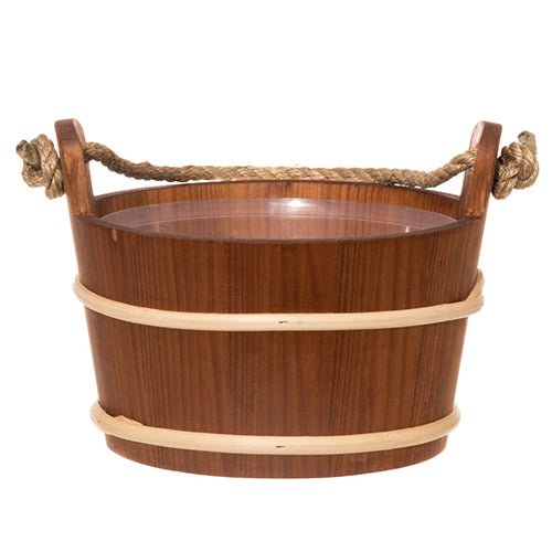 4Living Rope Handle Sauna Bucket Sauna Bucket, Thermo-Alder, Rope Hand ...