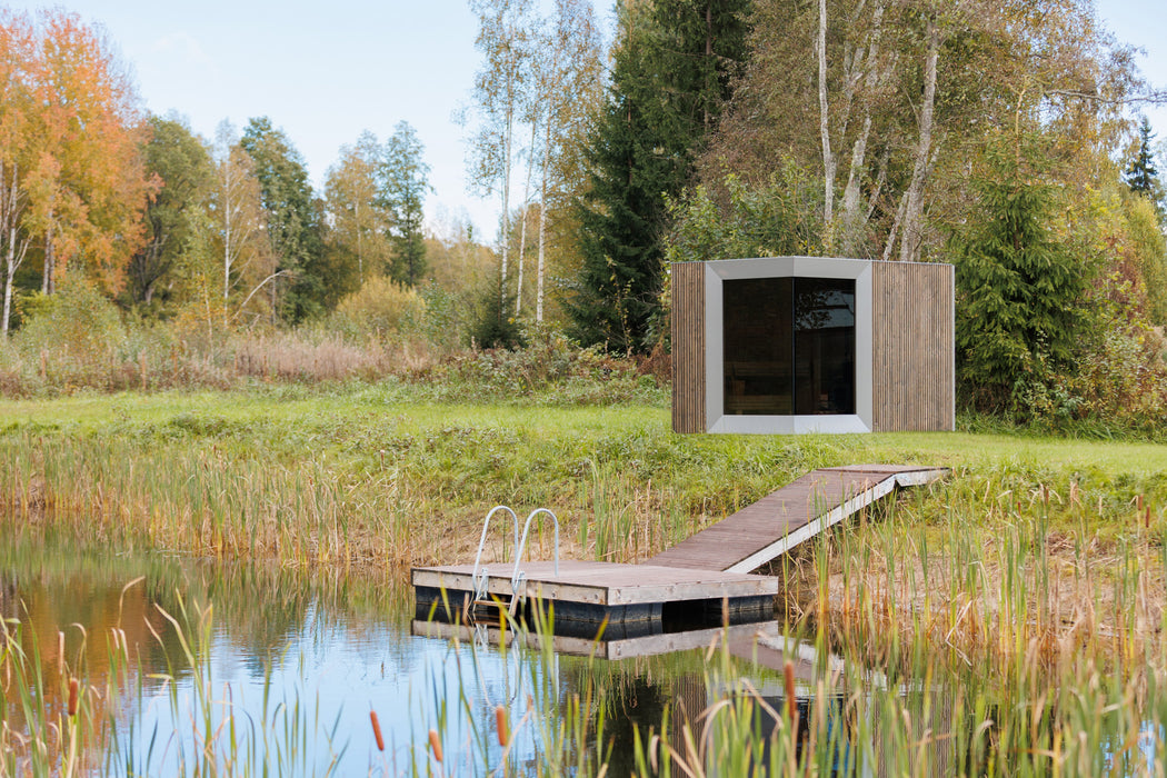 Genevas Zermatt Pre-Assembled Outdoor Sauna with Changing Room
