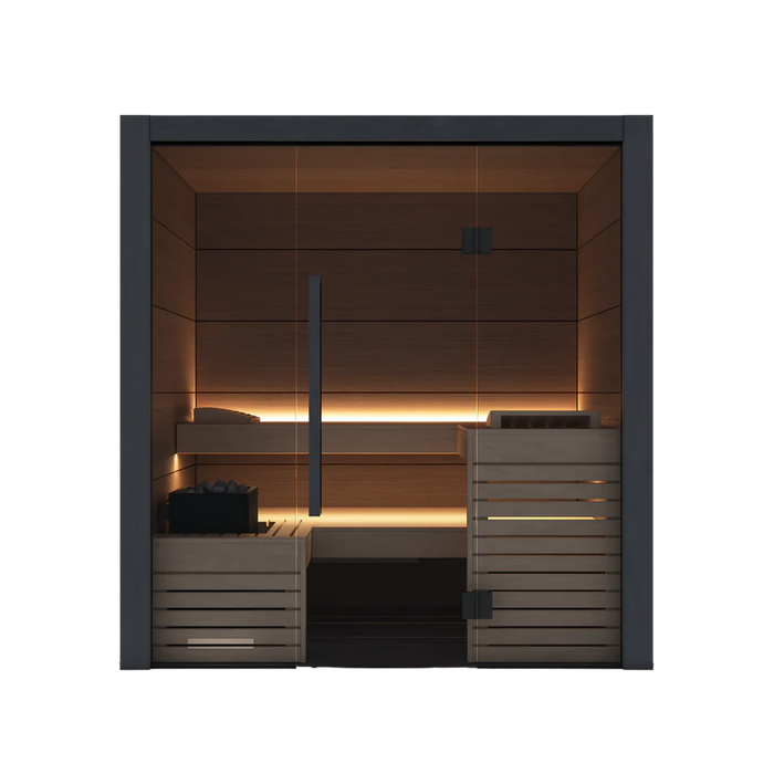 Harvia Fuji - Onyx Trim/Oak Hardwood 2-5 Person Indoor Sauna