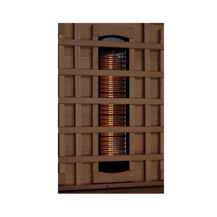 Golden Designs Reserve Edition 3 Person Indoor Full Spectrum Infrared Sauna with Himalayan Salt Bar GDI-8230-01