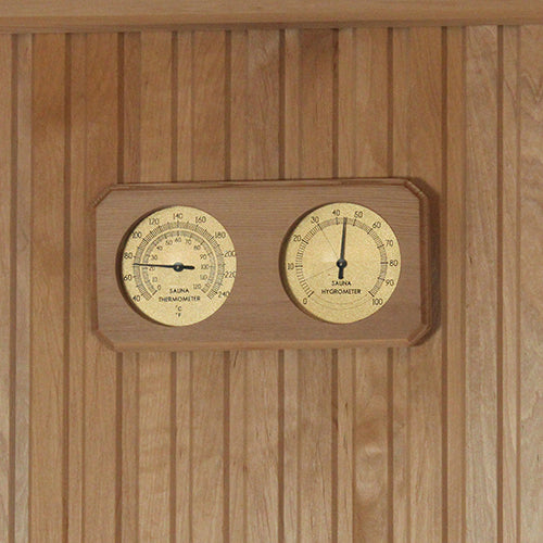 PROSAUNAS Thermometer & Hygrometer Sauna, Thermometer & Hygrometer, Fahrenheit + Celsius