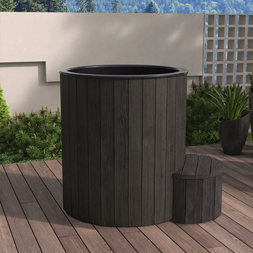 SaunaLife Model S1B Soak Series Home Cold/Hot Immersion Tub, Black, 1-Person