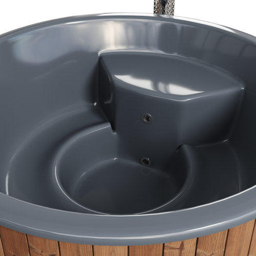 SaunaLife Model S6N Soak Series Home Wood-Burning Hot Tub, Natural, Up to 7 Persons