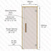 Alder Frame Door Benelux, Bronze Glass, 690×1890 mm (27 1/8″ x 74 3/8″) - West Coast Saunas - BSAUNAABGBDR