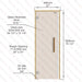 Alder Frame Door Benelux, Bronze Glass, 690×1890 mm (27 1/8″ x 74 3/8″) - West Coast Saunas - BSAUNAABGBDL