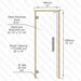 Alder Frame Door Benelux, Clear Glass, 690×1890 mm (27 1/8″ x 74 3/8″) - West Coast Saunas - BSAUNAACGDBL
