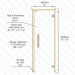 Alder Frame Door Benelux, Clear Glass, 690×1890 mm (27 1/8″ x 74 3/8″) - West Coast Saunas - BSAUNAACGDBR