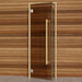 Alder Frame Door Benelux Square, Bronze Glass, 690×1890 mm (27 1/8″ x 74 3/8″) - West Coast Saunas - BSAUNAABGBSDR
