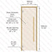 Alder Frame Door Benelux Square, Bronze Glass, 690×1890 mm (27 1/8″ x 74 3/8″) - West Coast Saunas - BSAUNAABGBSDL