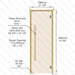 Alder Frame Door Benelux Square, Bronze Glass, 690×1890 mm (27 1/8″ x 74 3/8″) - West Coast Saunas - BSAUNAABGBSDR