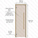 Alder Frame Door Benelux Square, Bronze Glass, 690×2090 mm (27 1/8″ x 82 1/4″) - West Coast Saunas - BSAUNAABGBSD2L
