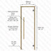 Alder Frame Door Benelux Square, Clear Glass, 690×2090 mm (27 1/8″ x 82 1/4″) - West Coast Saunas - BSAUNAACGBSD2R