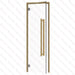 Alder Frame Door Benelux Square, Clear Glass, 690×2090 mm (27 1/8″ x 82 1/4″) - West Coast Saunas - BSAUNAACGBSD2R
