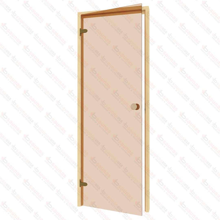 Alder Frame Door, Bronze Glass, 690×1890 mm (27 1/8″ x 74 3/8″) - West Coast Saunas - BSAUNAABGDR