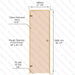 Alder Frame Door, Bronze Glass, 690×2090 mm (27 1/8″ x 82 1/4″) - West Coast Saunas - BSAUNAABGD2L