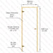 Alder Frame Door, Clear Glass, 690×1890 mm (27 1/8″ x 74 3/8″) - West Coast Saunas - BSAUNAACGDL