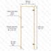 Alder Frame Door, Clear Glass, 690×2090 mm (27 1/8″ x 82 1/4″) - West Coast Saunas - BSAUNAACGD2R