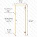 Alder Frame Door, Frosted Glass, 690×1890 mm (27 1/8″ x 74 3/8″) - West Coast Saunas - BSAUNAAFGDR