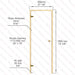 Alder Frame Door, Frosted Glass, 690×1890 mm (27 1/8″ x 74 3/8″) - West Coast Saunas - BSAUNAAFGDL