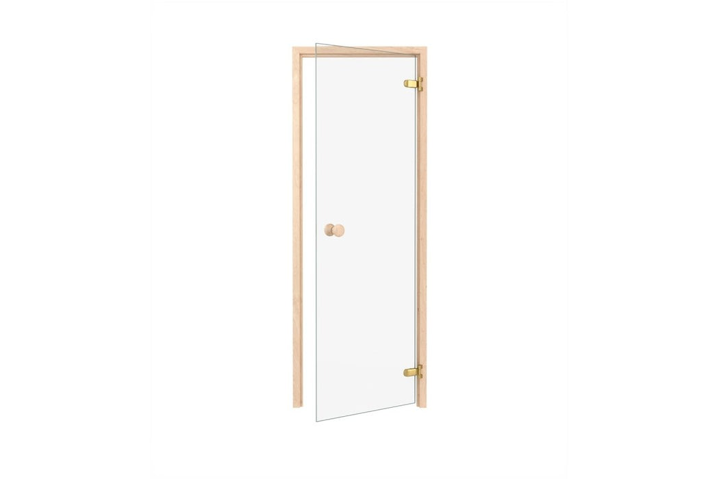 Alder Frame Door, Frosted Glass, 690×1890 mm (27 1/8″ x 74 3/8″) - West Coast Saunas - BSAUNAAFGDR