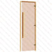 Alder Frame Door with Long Handle, Bronze Glass, 690x2090mm (27 1/8″ x 82 1/4″) - West Coast Saunas - BSAUAFDLHBG - 2