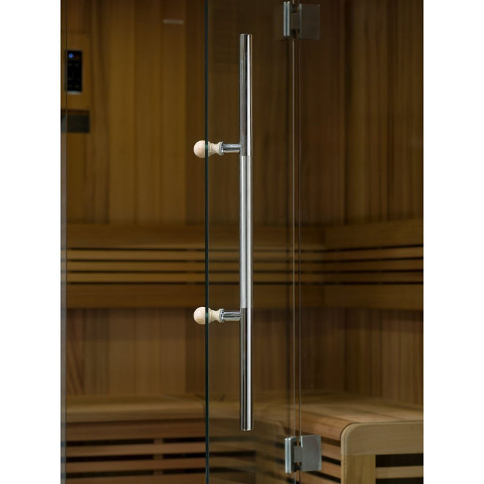 All Glass Front & Side Wall "Kuusamo" 6 Person Indoor Traditional Sauna - West Coast Saunas - GDI-7206-01