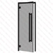 Aspen Black Frame Door Benelux Square, Grey Glass, 690×1890 mm (27 1/8″ x 74 3/8″) - West Coast Saunas - BSAUNAAGGBSDR