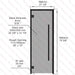 Aspen Black Frame Door Benelux Square, Grey Glass, 690×1890 mm (27 1/8″ x 74 3/8″) - West Coast Saunas - BSAUNAAGGBSDL