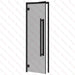 Aspen Black Frame Door Benelux Square, Grey Glass, 690×2090 mm (27 1/8″ x 82 1/4″) - West Coast Saunas - BSAUNAAGGBSD2R