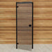 Aspen Black Frame Door Scan, Grey Glass, 690×1890 mm (27 1/8″ x 74 3/8″) - West Coast Saunas - BSAUNAABFGGDR