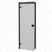 Aspen Black Frame Door Scan, Grey Glass, 690×1890 mm (27 1/8″ x 74 3/8″) - West Coast Saunas - BSAUNAABFGGDR