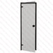 Aspen Black Frame Door Scan, Grey Glass, 690×2090 mm (27 1/8″ x 82 1/4″) - West Coast Saunas - BSAUNAAGGDR