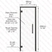 Aspen Black Frame Sauna Door Benelux, Clear Glass, 690×1890 mm (27 1/8″ x 74 3/8″) - West Coast Saunas - BSAUNAACGBDL