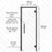 Aspen Black Frame Sauna Door Benelux, Clear Glass, 690×1890 mm (27 1/8″ x 74 3/8″) - West Coast Saunas - BSAUNAACGBDR