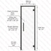 Aspen Black Frame Sauna Door Benelux, Clear Glass, 690×2090 mm (27 1/8″ x 82 1/4″) - West Coast Saunas - BSAUNAACGBD2R