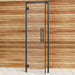 Aspen Black Frame Sauna Door Benelux, Clear Glass, 690×2090 mm (27 1/8″ x 82 1/4″) - West Coast Saunas - BSAUNAACGBD2R