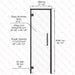 Aspen Black Frame Sauna Door Benelux, Clear Glass, 690×2090 mm (27 1/8″ x 82 1/4″) - West Coast Saunas - BSAUNAACGBD2L