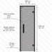 Aspen Black Frame Sauna Door Benelux, Grey Glass, 690×2090 mm (27 1/8″ x 82 1/4″) - West Coast Saunas - BSAUNAAGGB2DR