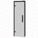 Aspen Black Frame Sauna Door Benelux, Grey Glass, 690×2090 mm (27 1/8″ x 82 1/4″) - West Coast Saunas - BSAUNAAGGB2DR