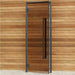 Aspen Black Frame Sauna Door Benelux Square, Bronze Glass, 690×1890 mm (27 1/8″ x 74 3/8″) - West Coast Saunas - BSAUNAABGBS2DR