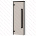 Aspen Black Frame Sauna Door Benelux Square, Bronze Glass, 690×1890 mm (27 1/8″ x 74 3/8″) - West Coast Saunas - BSAUNAABGBS2DR