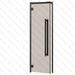Aspen Black Frame Sauna Door Benelux Square, Bronze Glass, 690×2090 mm (27 1/8″ x 82 1/4″) - West Coast Saunas - BSAUNAABGBSD3R