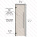 Aspen Black Frame Sauna Door Benelux Square, Bronze Glass, 690×2090 mm (27 1/8″ x 82 1/4″) - West Coast Saunas - BSAUNAABGBSD3L